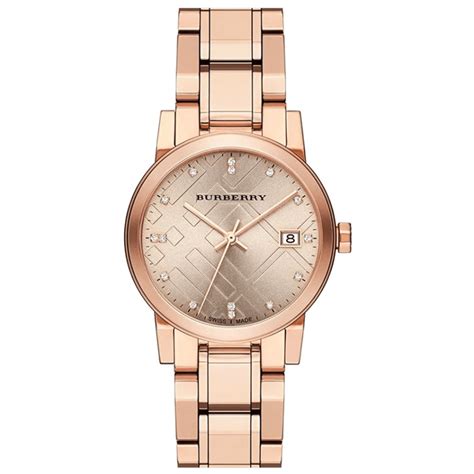 burberry watch bu9126 rose gold|Burberry Ladies Watch Diamond Check Stamped Rose Gold .